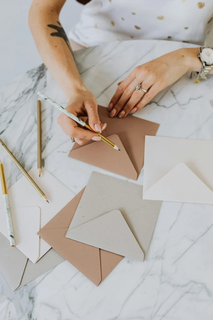 21 diner cadeau voor haar: handgeschreven brieven in enveloppen met momenten